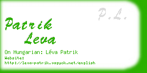 patrik leva business card