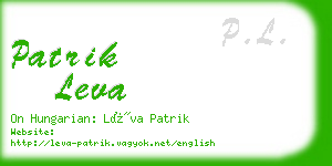 patrik leva business card